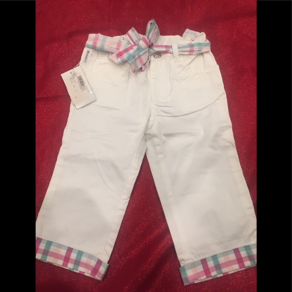 New Authentic Girls Armani white Capri pants